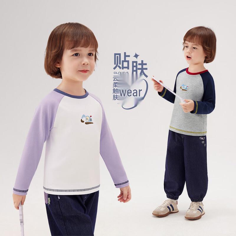 JELLYBABY Boys' Color-block Cartoon Car Long-Sleeve T-Shirt