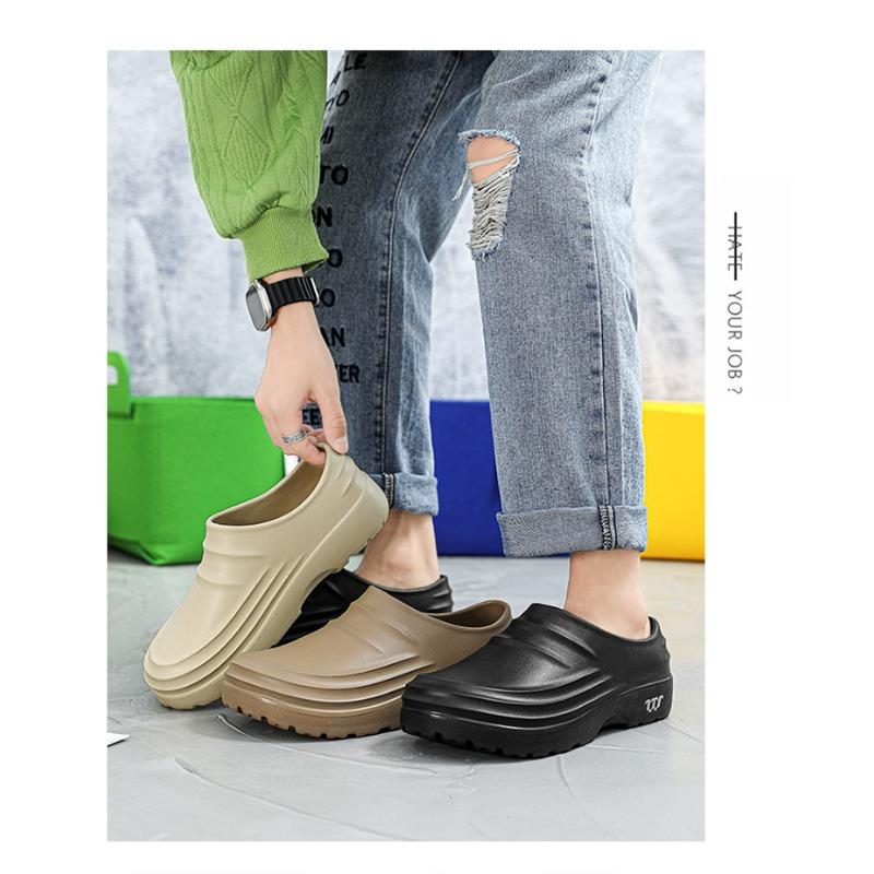 Pantofi de asigurare a muncii bărbați, cu talpă groasă, lejer, impermeabili, bucătar, pantofi de lucru, pantofi pentru bărbați și femei