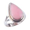 Natural Pink Opal Gemstone Handmade 925 Solid Sterling Silver Ring Size 6 L9d95