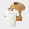 2 Pack Men's Polo Shirts Short Sleeve - Shirts for Men's Regular-Fit, Casual Athletic Collared T-Shirts