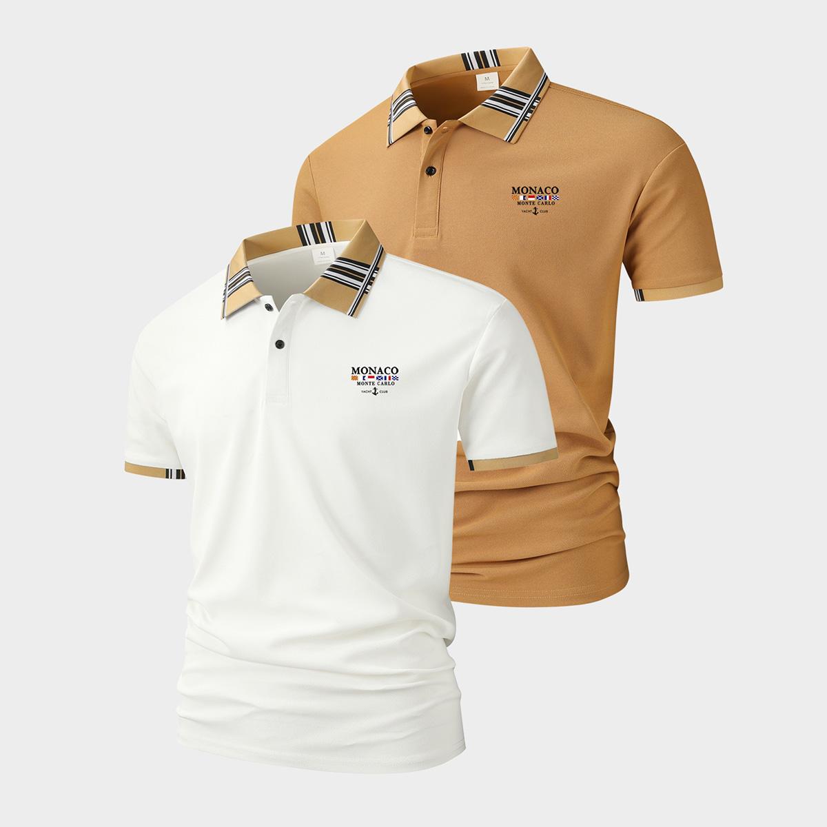 

2 Pack Men s Polo Shirts Short Sleeve - Shirts for Men s Regular-Fit, Casual Athletic Collared T-Shirts Black XXL хакі/білий