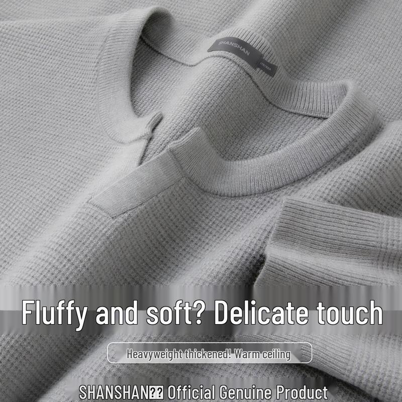 SHANSHAN Men's Henley Neck Soft Knit Pullover