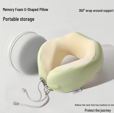 U-Shaped Memory Foam Travel Neck Pillow – Portable Cushion for Office, Nap, Airplane, and Neck Support