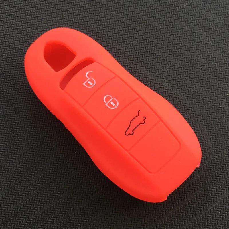 Car Key Fob Holder Cover Case For Porsche Cayenne 911 996 Panamera Macan silicone Car Protection Shell Auto Accessories Styling