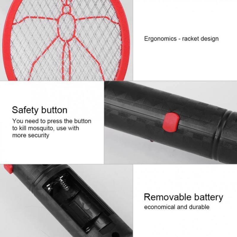 Electric Mosquito Killer Cordless Battery Power Electric Fly Mosquito Swatter Bug Zapper Racket Insects Killer Home Bug Zappers