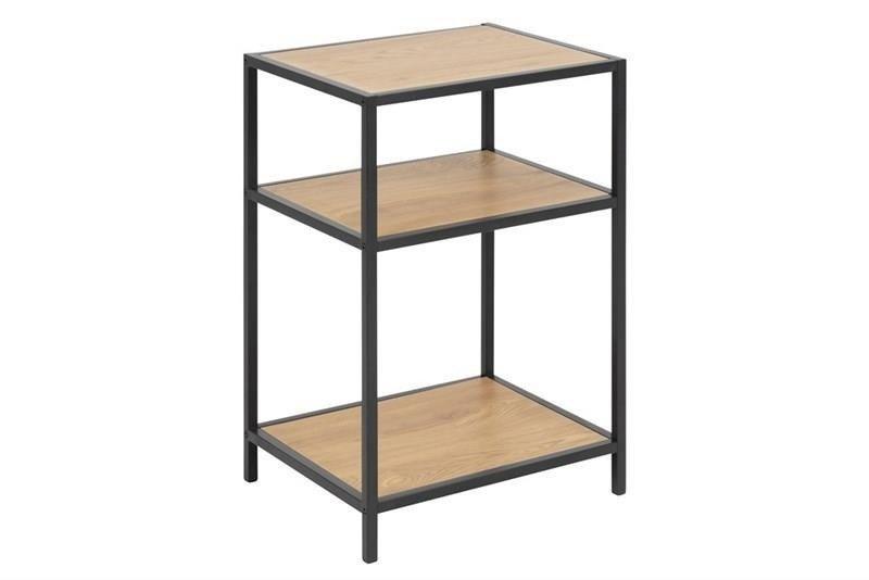 4-SHELF SHELVING unit Seaford VII NATURAL | BLACK