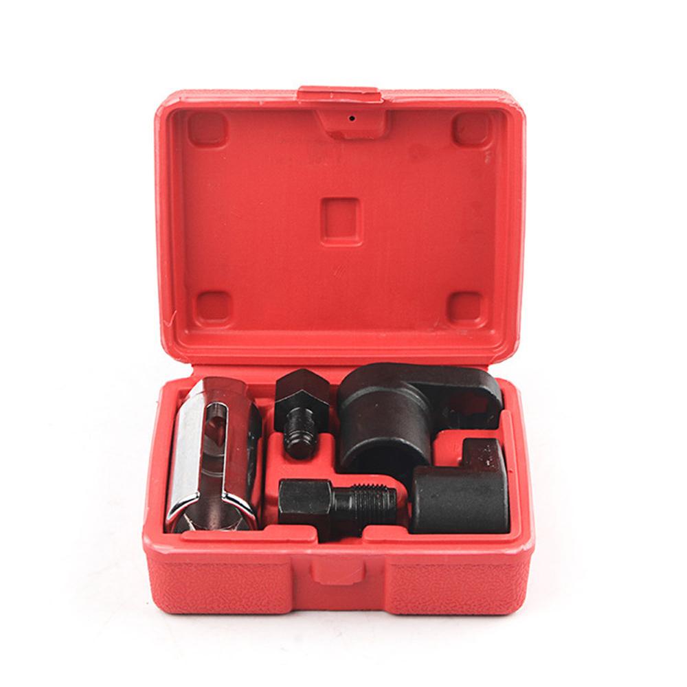 5-Piece Oxygen Sensor Socket Wrench Set With Thread Chaser - O2 Sensor Removal Tool For Most Vehicles