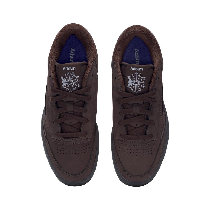 Adsum x Reebok Club C Mid 2 Tmavě hnědé Unisex Tenisky Černá IF7935