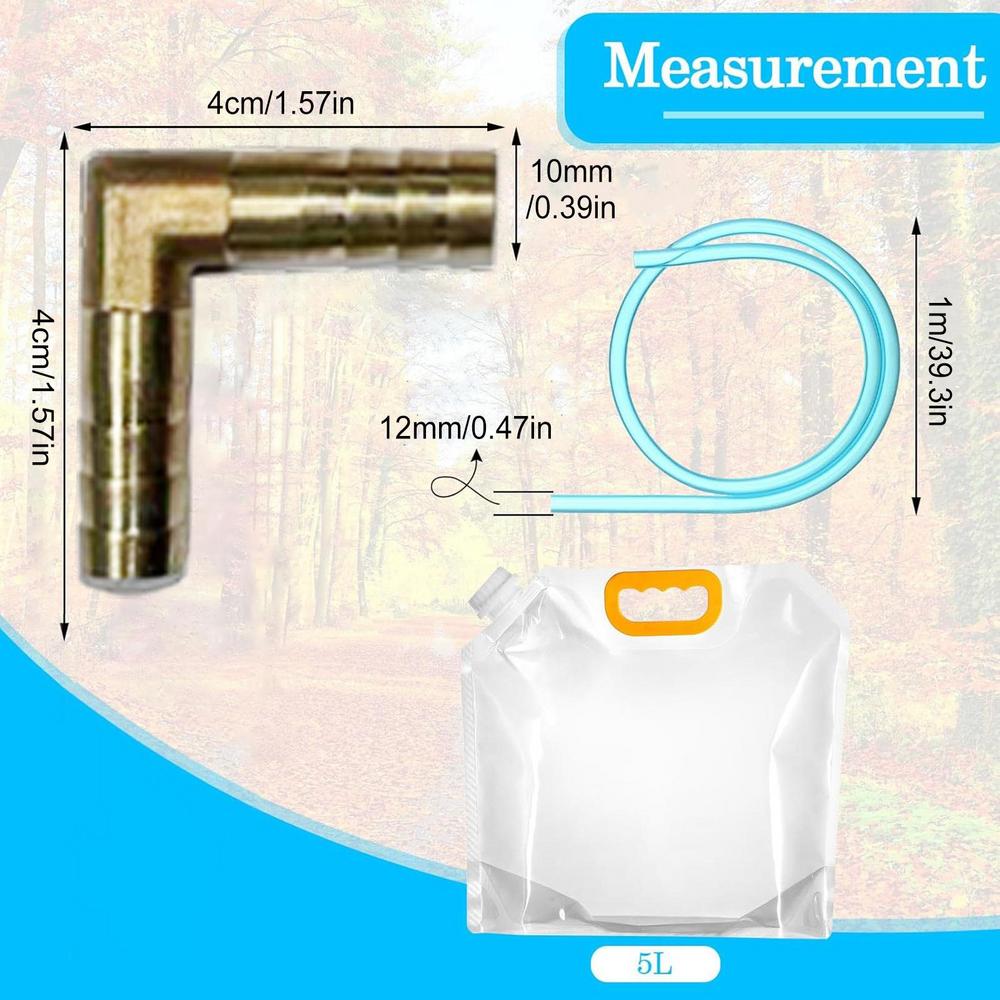 

Maple Syrup Tapping Kit Maple Tree Tap L-Shaped Tip Design With Reusable Collection Bags And Frost-Resistant Tubing For Birch