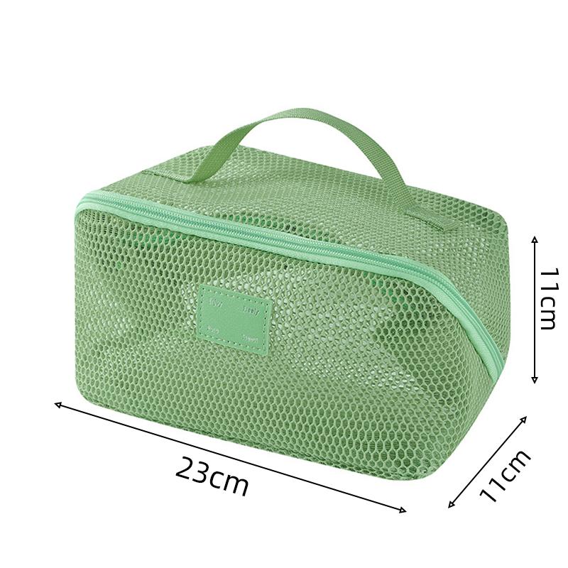 

Mesh Clear Cosmetic Bags Small Large Black Makeup Bag Portable Travel Toiletry Organizer Case Handheld Lipstick Storage Pouch 23x11x11cm зелёный
