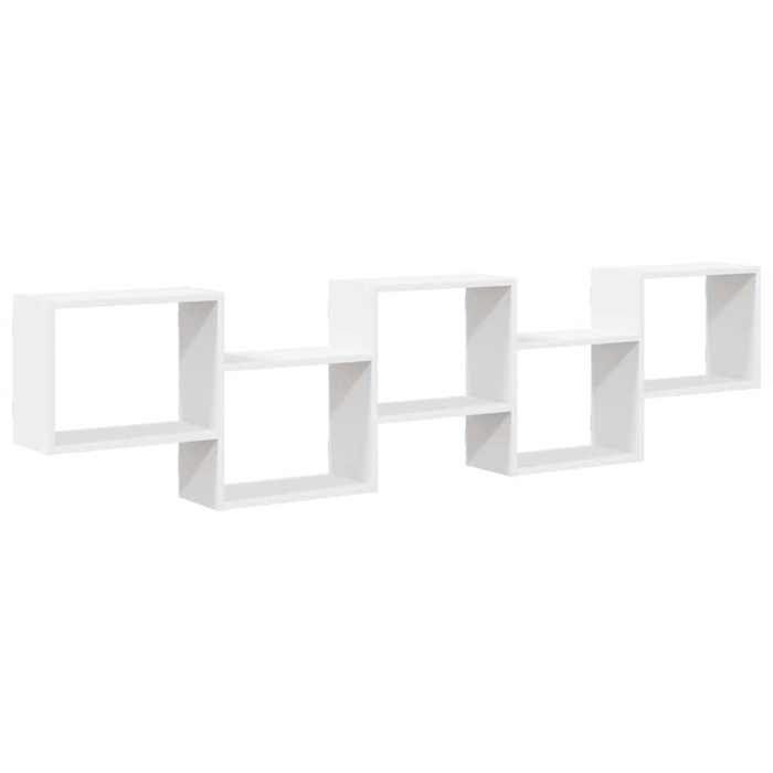 VidaXL Wall Cube Shelf 5 Compartments White Engineered Wood 859995