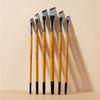 Synthetic Nylon Hair Painting Brushes Kits Wooden Handle Spike Head Acrylic Oil Brushes Stationery Round Head Art Supplies