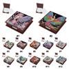 Wooden DIY Memo Paper Storage Box Diamond Art with 160 Papers Diamond Painting Memo Pad for Home Office and School Supplies