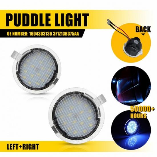 Ice Blue LED Side Mirror Puddle Light For Ford F150 Explorer Expedition Taurus A