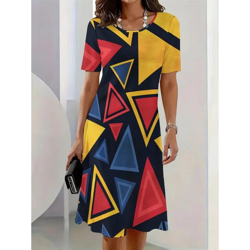 Stylish Simple Women's Dress Loose Versatile Casual Dresses