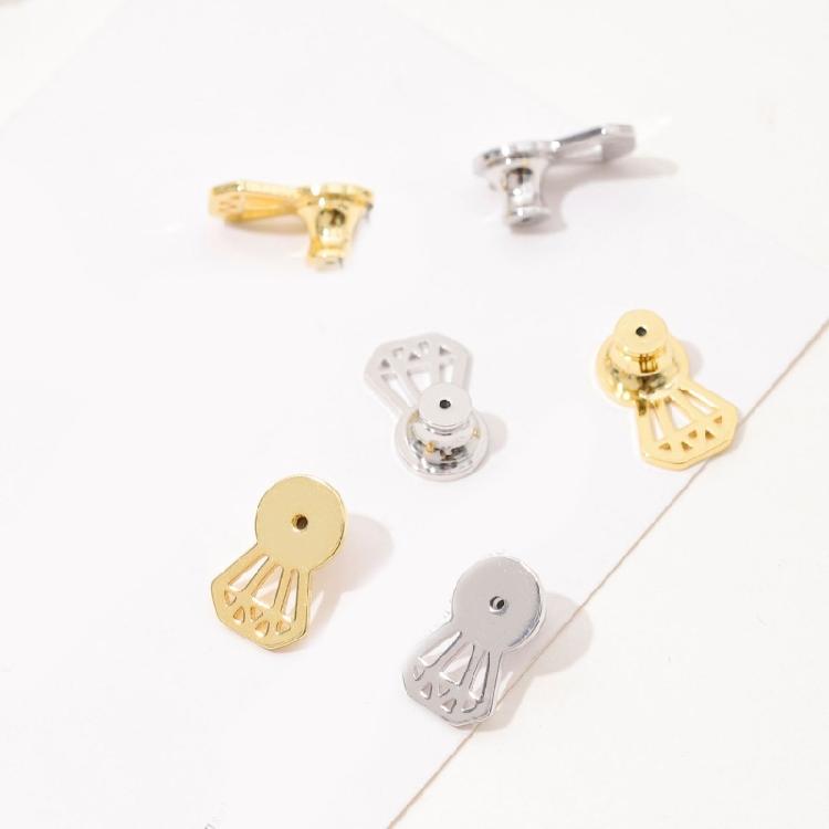 4 Stück Ohrringverschlüsse Verriegelbare Ohrringteile Ohrstecker Diamantenform Ohrschmuck Zubehör Bieten Verbesserte Stabilität