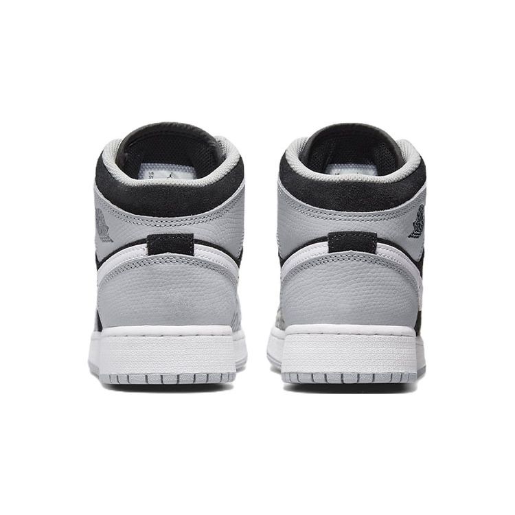 Air Jordan 1 Mid SE GS Elephant Toe Kids Sneakers Grey Black White DM6216-016