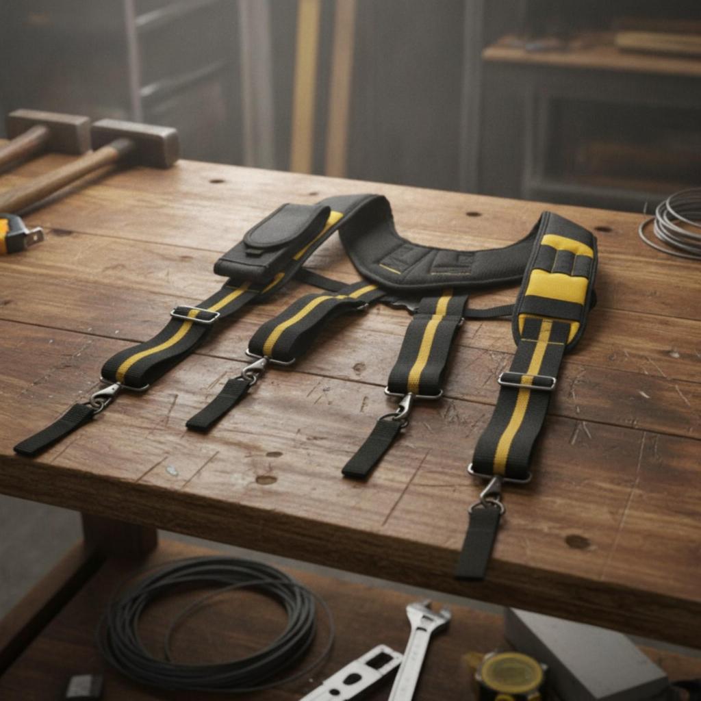 Crossed Shoulder Tool Harness Long-Lasting Construction Work Belt Suspender