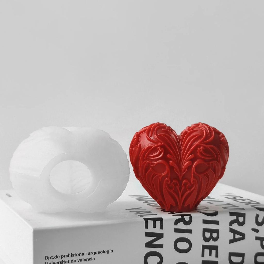 Liefde kaars handgemaakt cadeau hars gips mal DIY kaarsen maken Valentijnsdag hartvormige aromatische kaars maken siliconen ka