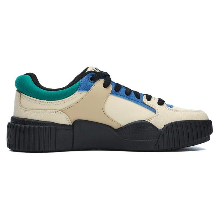 FILA Blocks Fabric Synthetic Leather Low Top Sneakers Women sneakers Light-Blue Green F12W312209FAD