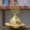 Alloy Metal Incense Burner Retro Gold Mini Censer Holder Star Moon Pattern Hollow Out Incense Stick Burner Muslim Ramadan