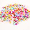 Candy Color Flower Hair Clips with Bean Buttons for Girls - Princess Braid and Pigtail Accessories