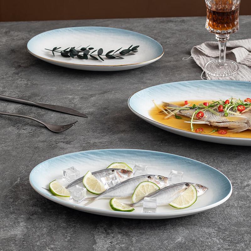 18-inch Oval Ceramic Serving Plate