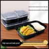 Wegwerp Amerikaanse Stijl Twee Compartimenten Lunchbox - Verdikte Bento Fastfood Afhaalverpakking