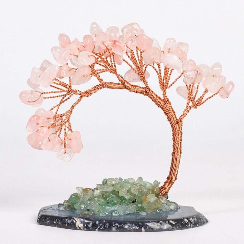Natural Natural Crystal Tree Handicrafts Crystal Wishing Tree Ornaments Mini Tree Model  Office