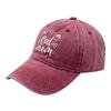 Vintage Cat Mom Embroidery Baseball Cap Washed Cotton Adjustable Baseball Hats Couple Cap For Women