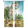 Green Forest Dinosaur Modern Curtains For Living Room Transparent Tulle Curtains Window Sheer For The Bedroom Accessories Decor