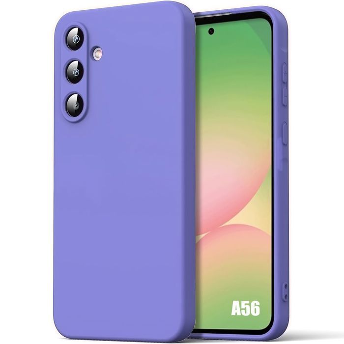 Coque de protection - BOOLING - pour Samsung Galaxy A56 5G - Silicone Liquide Doux - Antichoc - Violet Foncé