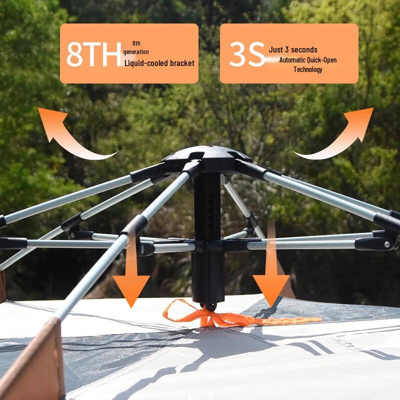 Yuzhan Automatic Quick-Open Double-Layer Hexagonal Camping Tent