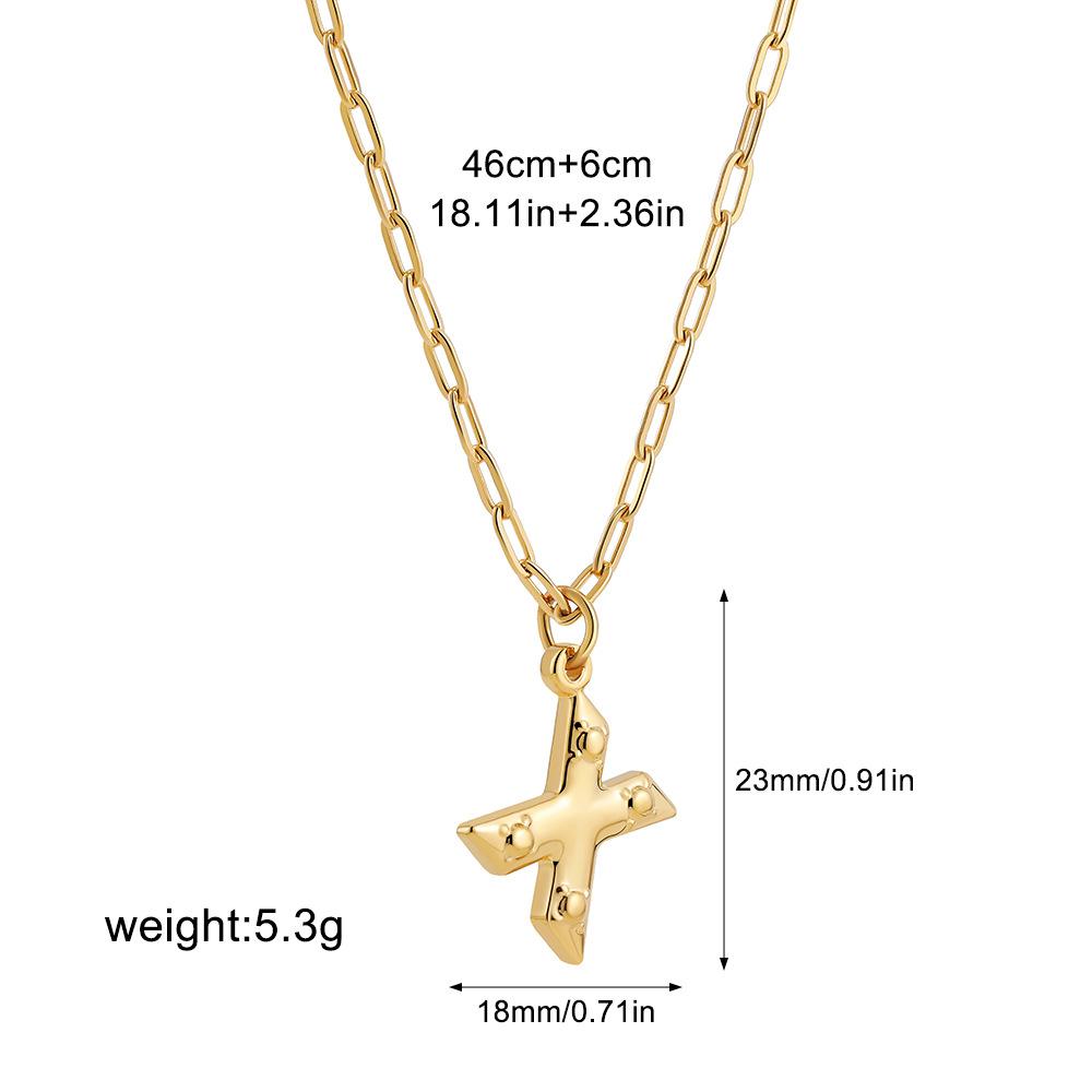 Stainless steel bubble English 26 letter necklace pendant personalized three-dimensional collarbone chain with jewelry