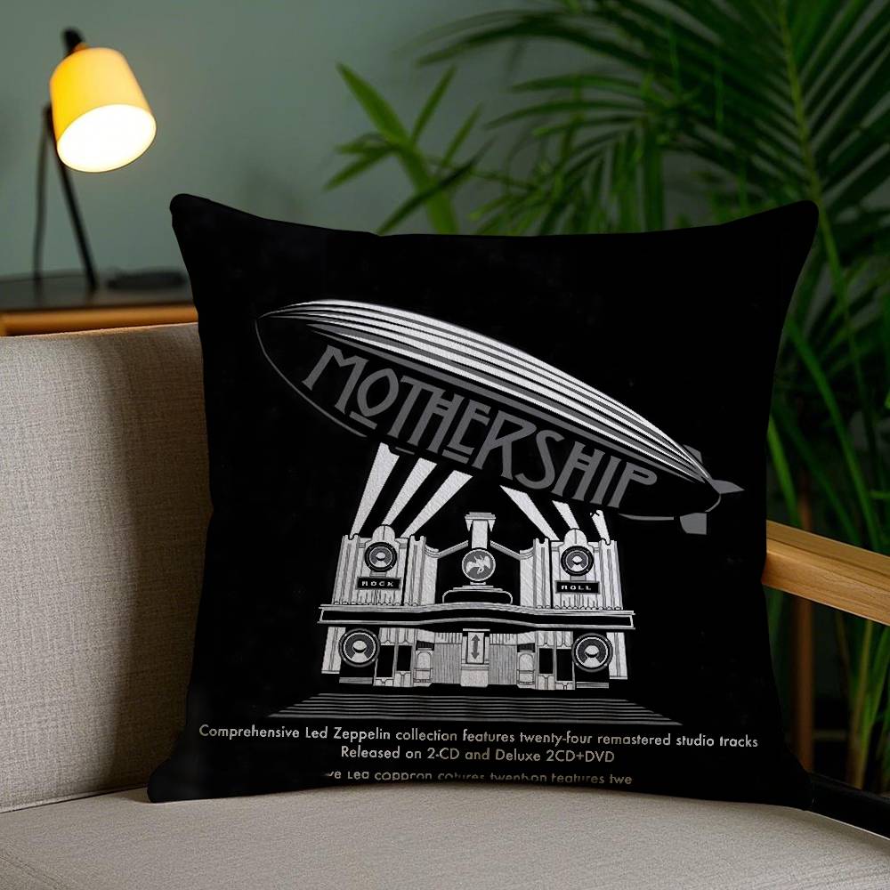 L-Led Z-ZeppelinS Pillow Case Sofa Short Plush Double-sided HD Printing Room Home Office Gift Cushion Cover