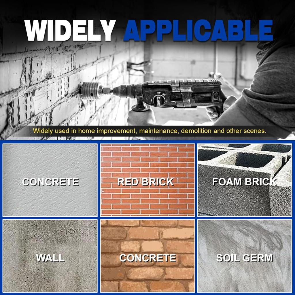 Wall hole opener Air conditioning Pipe Impact Electric Hammer Drills Bit Wall Hole Saw Drill Brick Wall Through Drilling Reamin