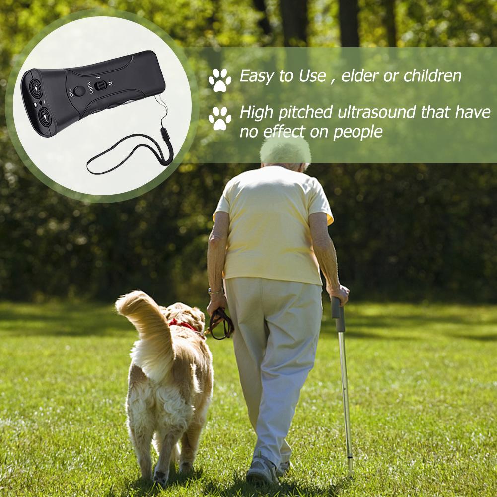 

Ultrasonic Bark Arrester Plastic with LED Flashlight Dog Anti Barking Device Anti Barking Equipment for Pet Training Accessories spain