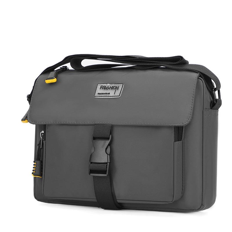 

Men s Versatile Lightweight Oxford Messenger Bag - Casual and Compact for Everyday Use. One Size сірий колір