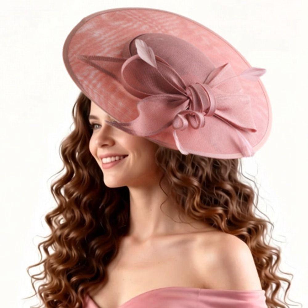 Exquisite Mesh Bow Headband French Vintage Kentucky Hat Fashion Tea Party Hat Photography