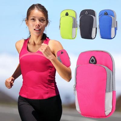 Outdoor Sports Zipper Gym Running Fitness Armband Bag Pouch for 4-6inch Phone