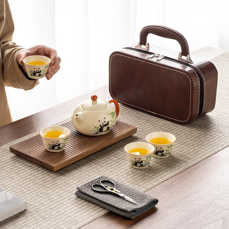 Ru kiln tea set ceramic kung fu tea set household high-end tea tea cup holiday gifts business gifts
