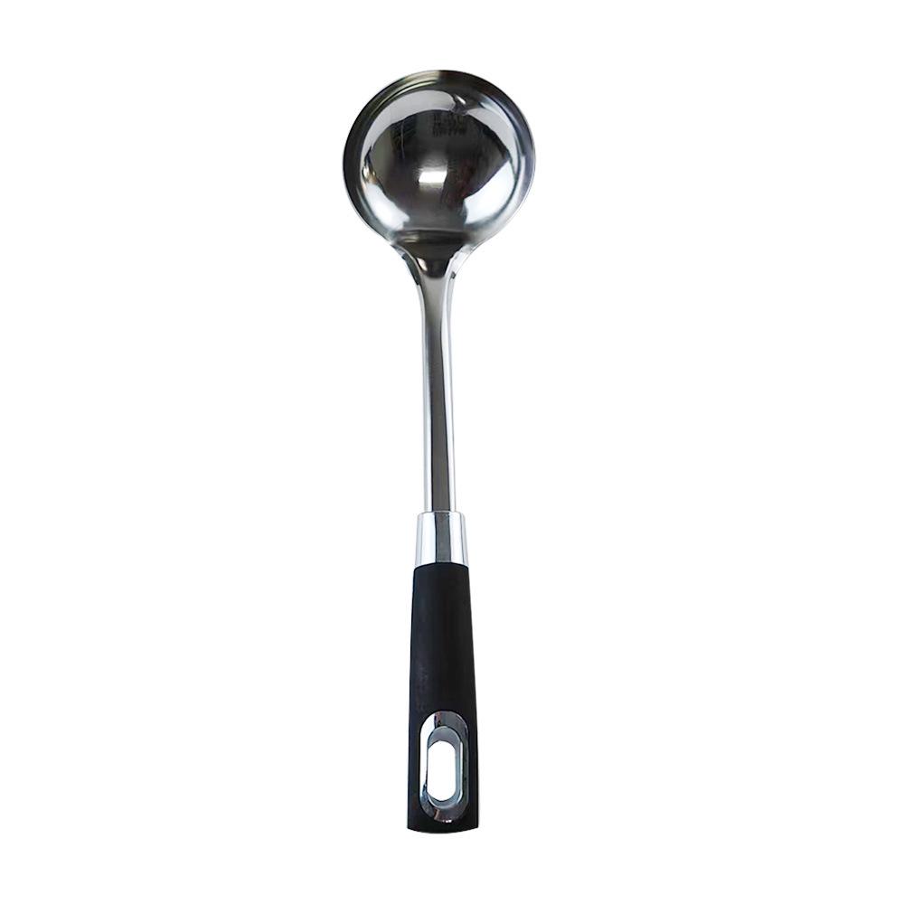 Stainless Steel Utensil Set: Spatula, Slotted Spoon, Solid Spatula, Anti-Scald Stir-Fry Tool.