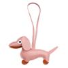 Handmade PU Leather Puppy Dog Keychain Pendant Lovely Dachshund Bag Phone Pendant Women Backpack Handbag Charm Decors