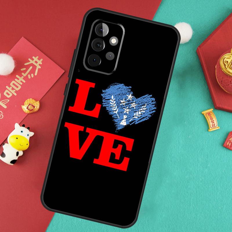 Kosrae Flag Case For Samsung Galaxy A56 A36 A26 A16 A06 A13 A33 A53 A15 A35 A55 A34 A54 A12 A32 A52 A17