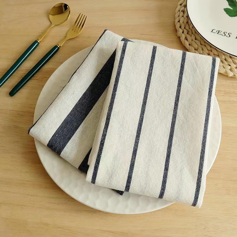 Promotional Personalized 100% Cotton Cloth Napkins Bulk Printed Tablecloth Linen Dinner Cloth Tea Towel