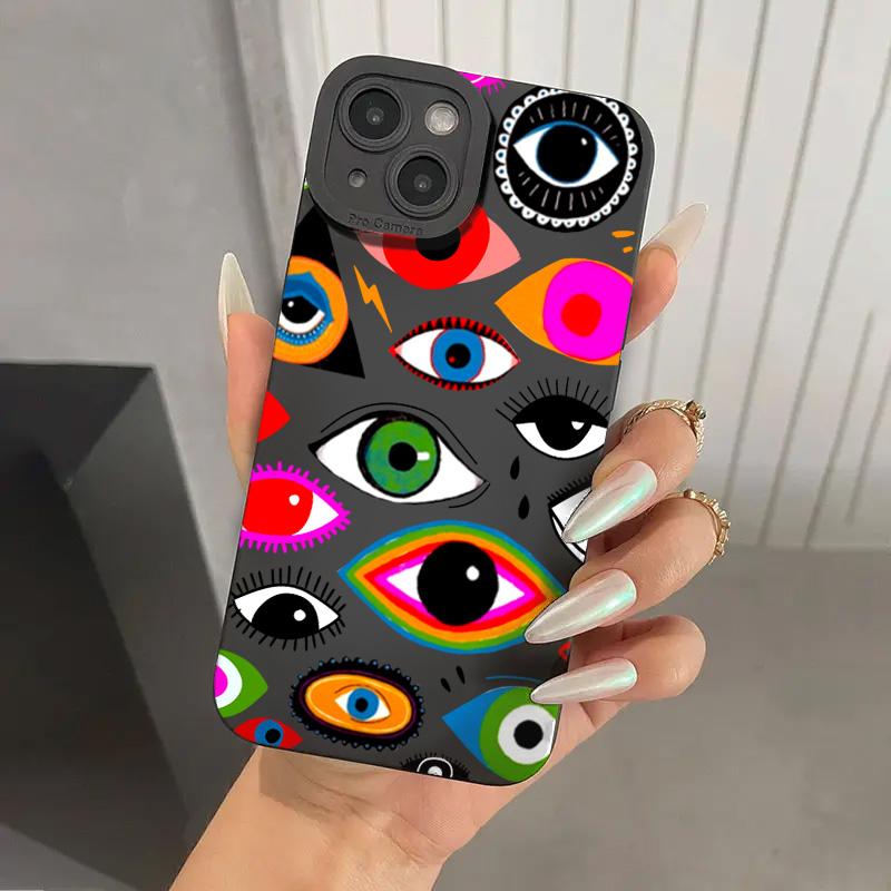 Case Cover for Samsung Galaxy S25 S24 S22 Ultra S23 FE S21 Plus A55 A54 A34 A35 A52 A53 A14 A13 A15 A32 A16 Colorful Eyes Cases