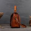 Johnature Retro Messenger Bag Genuine Leather Advanced Women's Handbag Versatile Solid Color Shoulder Bags