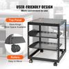 12U Open-Frame Server-Rack, 15''-40'' Verstellbare Tiefe, Freistehendes oder Wandmontage-Netzwerk-Server-Rack, 4-Pfosten AV-Rack mit Rollen, Bietet Platz für All Ihre