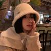 Knit Cozy Winter Bucket Hat Women Warm Fluffy Large Brim Fashion Accessory