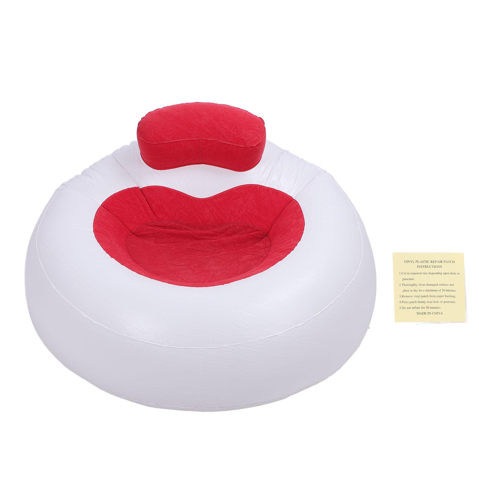 

Надувное кресло Удобное Поддерживающее В форме сердца Декоративное Плюшевое кресло для спальни гостиной красный